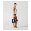 K SIGN SCARF BEACH BAG BLACK