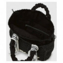 K SIGN SCARF BEACH BAG BLACK