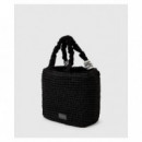 K SIGN SCARF BEACH BAG BLACK