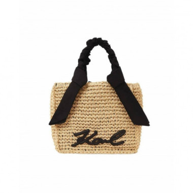 K SIGN SCARF BEACH BAG NATURAL