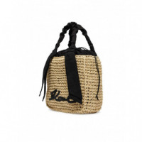 K SIGN SCARF BEACH BAG NATURAL