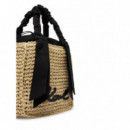 K SIGN SCARF BEACH BAG NATURAL