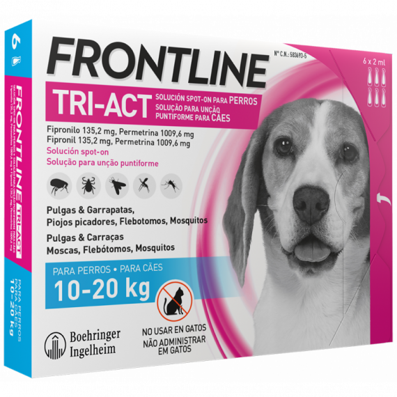 Frontline Tri-act 10-20 Kg Caja 3 Pipetas  BOEHRINGER INGELHEIM