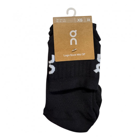 ON RUNNING Logo Sock Mid 3 Pack