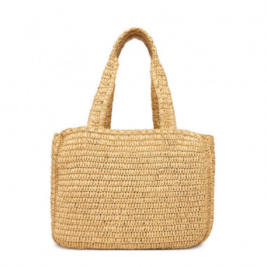 Bolso tote de rafia trenzada