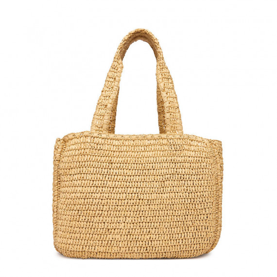 Bolso tote de rafia trenzada