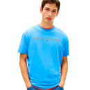 Camiseta de punto con logo lineal bordado