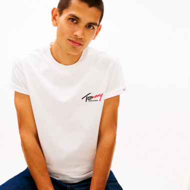 Camiseta slim de punto con logo