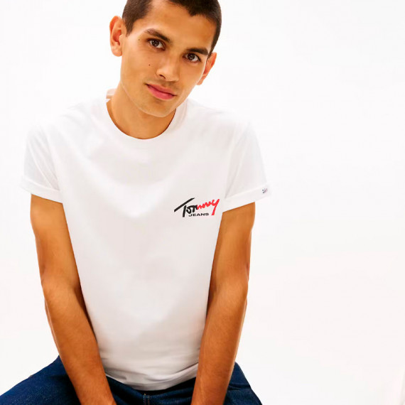 Camiseta slim de punto con logo