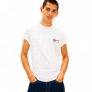 Camiseta slim de punto con logo
