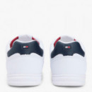 Zapatillas de Piel con Talón a Contraste  TOMMY HILFIGER
