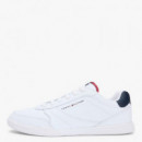 Zapatillas de Piel con Talón a Contraste  TOMMY HILFIGER