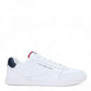 Zapatillas de Piel con Talón a Contraste  TOMMY HILFIGER
