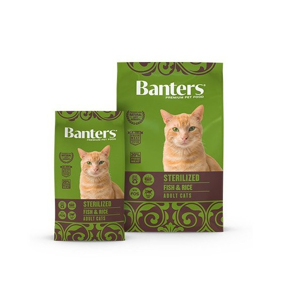 BANTERS Gato Adulto Esterilizado Pescado 2 Kg