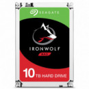 SEAGATE DISCO DURO 10TB 3.5 ST10000VN0004 IRONWOLF Ideal para NAS para el hogar, pequeñas oficinas/oficinas domésticas y pequeñ