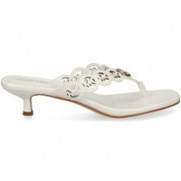 Esclava Logo Hueco Piel Blanco  MICHAEL KORS