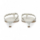 ESCLAVA LOGO HUECO PIEL BLANCO