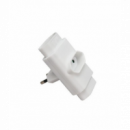 Ladrón de 3 Tomas Planas con Obturador Extrastar KF-CZ-1/3 Blanco