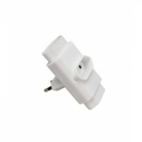 Ladrón de 3 Tomas Planas con Obturador EXTRASTAR KF-CZ-1/3 Blanco
