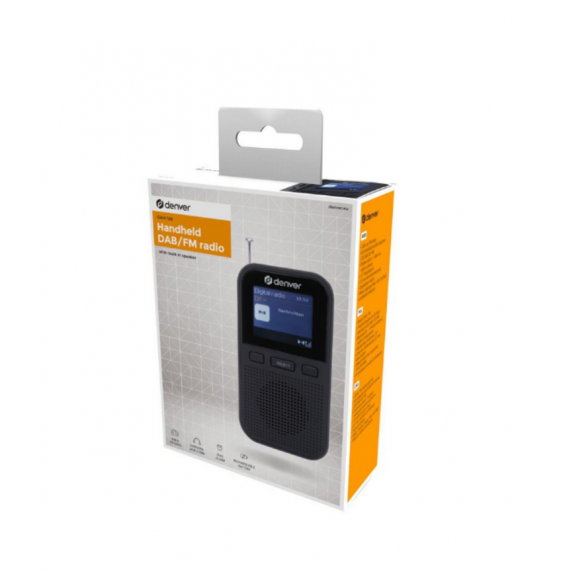 Radio Portátil Denver DAB+/FM 10W USB-C Jack 3.5mm Doble Alarma DAH-126MK2