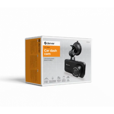 C&aacute;mara Dashcam DENVER Doble 2" IPS Full HD Ranura Micro Sd C&aacute;mara Dual Negro CCT-2500