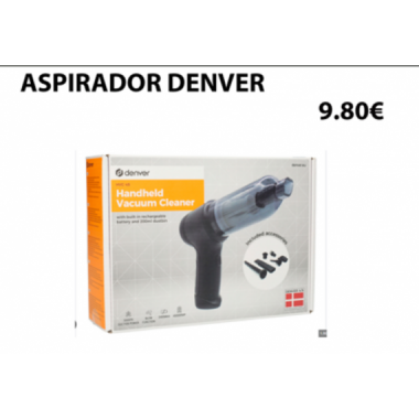 Aspirador de Mano Denver con Bater&iacute;a Integrada de 2400mAh, Cable USB-C y Potencia de Succi&oacute;n HVC-45