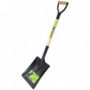 Pala Cuadrada Saurium con Mango Anilla de Madera