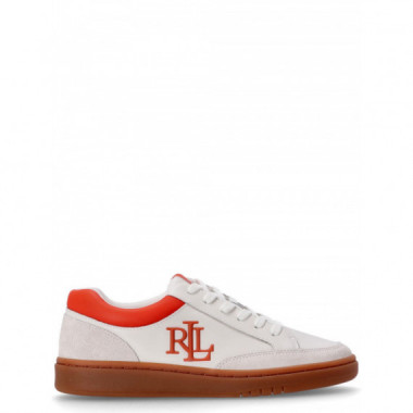POLO RALPH LAUREN - hailey 6 sneakers low top lace - SNW WHT PALE GRY ORNG LILY - 802959240003/SNW WHT PALE GRY ORNG LILY