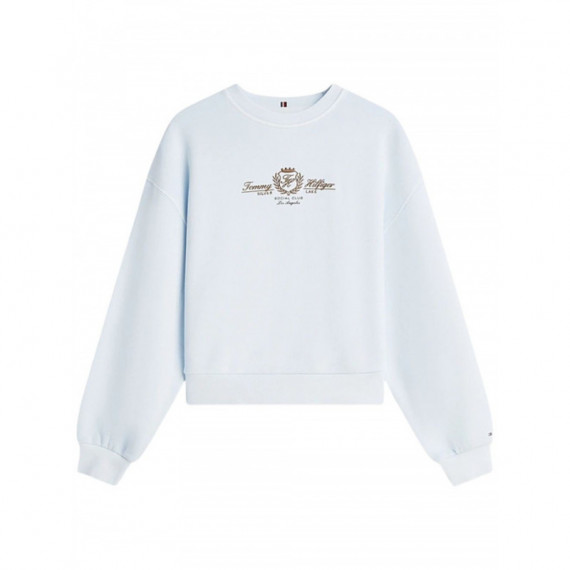 TOMMY HILFIGER - Varsity Crest Terry Sweatshirt - Cyr - F|WW0WW48733/CYR