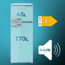 Frigorífico Bolero CoolMarket 2D Origin 215 Blue E 55,2x62,1x148,2  cm