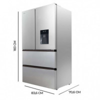 Frigorífico Bolero Coolmarket Fd 510 Wd Inox E 83,6X70,6X183 Cm  CECOTEC