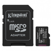 Memoria Micro Sdxc 128GB KINGSTON Class 10 + Adaptador Canvas Select Plus 150MB/S