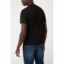 Camiseta Guess negra logotipo triangulo