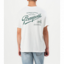 Camiseta Pompeii Sabons blanca logotipo verde
