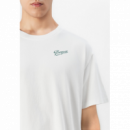 Camiseta Pompeii Sabons blanca logotipo verde