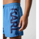 Karl Logo Short Boardshorts Silver Lake  KARL LAGERFELD