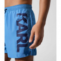 Karl Logo Short Boardshorts Silver Lake  KARL LAGERFELD