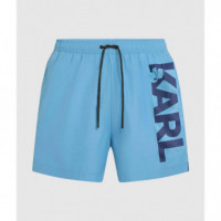 Karl Logo Short Boardshorts Silver Lake  KARL LAGERFELD