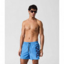 Karl Logo Short Boardshorts Silver Lake  KARL LAGERFELD