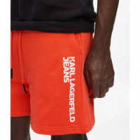 Klj Text Logo Sweatshort Grenadine  KARL LAGERFELD
