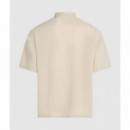 Klj Ss Crinkled Shirt Whitecap Grey  KARL LAGERFELD