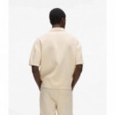 Klj Ss Crinkled Shirt Whitecap Grey  KARL LAGERFELD