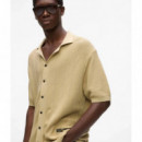 Klj Knit Polo Pale Khaki  KARL LAGERFELD