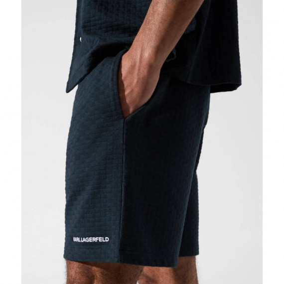 CHECK BEACHWEAR SHORTS NAVY