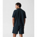 CHECK BEACHWEAR SHORTS NAVY