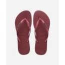 SLIM LOGO METALLIC AMARANTO HAVAIANAS