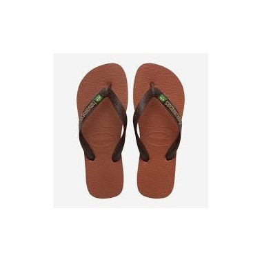 H. BRASIL LOGO FC FERRUGEM/CAFE HAVAIANAS