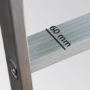 Escalera Aluminio Plegable Guardacuerpos con Plataforma AIRMEC (3 Peldaños)