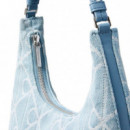 Bolso de Hombro Denim con Logo Emblemático en Todo el Artículo  CALVIN KLEIN