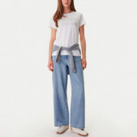 Camiseta Jeans Grommet Domestud Logo  DKNY